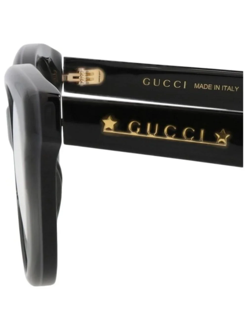 New Gucci Womens Cat Eye Black Black Transparent Fashion Designer Eyeglasses
